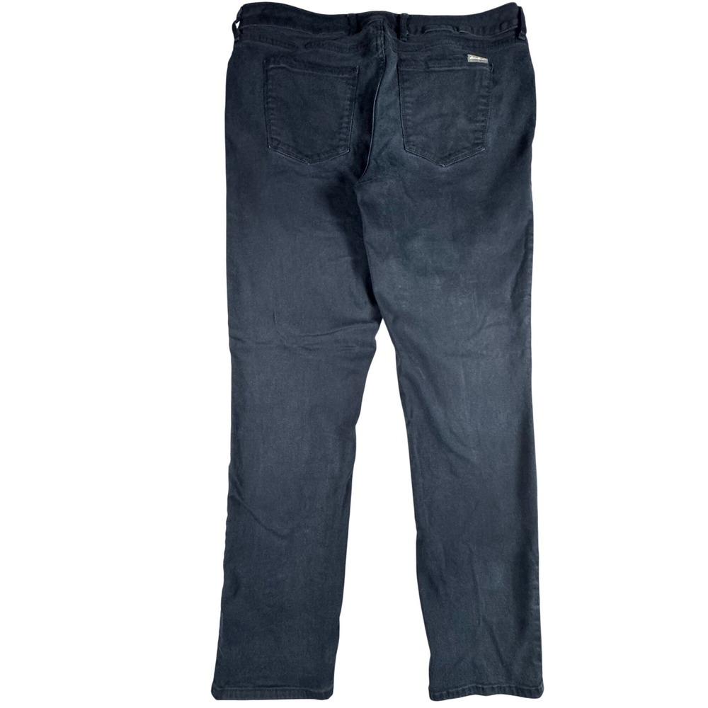 Eddie Bauer Slightly Curvy Slim Straight Pants Women 12 Blue Stretch Casual Navy - Picture 15 of 15